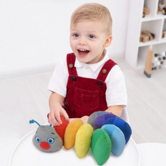 Розвиваюча іграшка Гусінь Rainbow Macik - граємо з користю, вчимося із задоволен. . фото 3
