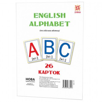 У наборі 26 карток з англійським алфавітом на картоні.
Тематичний комплект карто. . фото 2