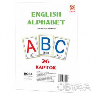 У наборі 26 карток з англійським алфавітом на картоні.
Тематичний комплект карто. . фото 1