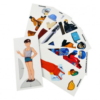 Склад: 2 ляльки висотою 18 см: хлопчик і дівчинка, 12 комплектів одягу у вигляді. . фото 4