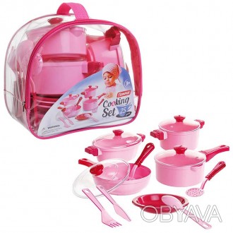 Набір посуду "Cooking Set" 25 предметів 71757, рожевий, ТМ Юніка, Україна, порад. . фото 1