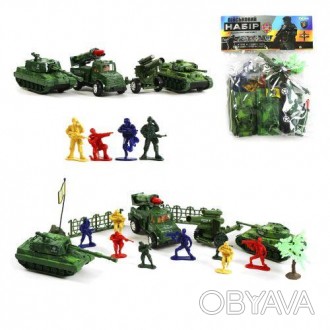 Большой набор фигурок солдат и военной техники, с которыми ребенок сможет разыгр. . фото 1