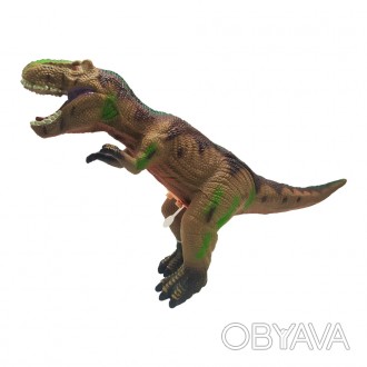 Ігрова фігурка динозавра виготовлена ​​з високоякісної гуми. При натисканні фігу. . фото 1