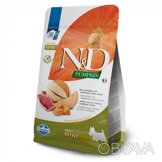 N&D Dog Pumpkin Duck & Cantaloupe – полнорационный сухой беззерновой корм с утко. . фото 1