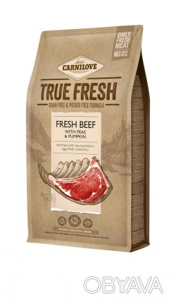 Рецептура корму Carnilove True Fresh BEEF розроблена на основі свіжого м’яса. Це. . фото 1