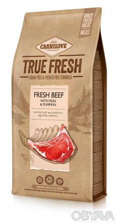 Рецептура корму Carnilove True Fresh BEEF розроблена на основі свіжого м’яса. Це. . фото 1