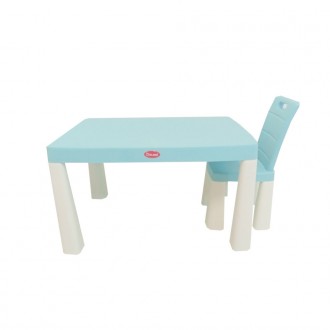 Дитячий стіл і два стільці (04680/7), пластиковий. Бірюзовий
Комплект 04680/7 бі. . фото 4
