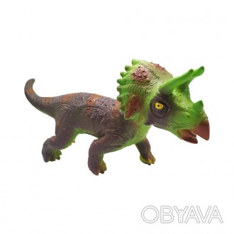 Ігрова фігурка динозавра виготовлена з високоякісної гуми. При натисканні фігурк. . фото 1