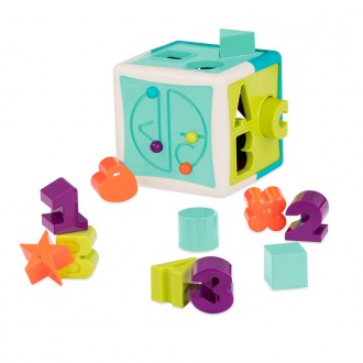 Дитяча розвиваюча іграшка-сортер - РОЗУМНИЙ КУБ (12 форм), рекомендована для діт. . фото 7
