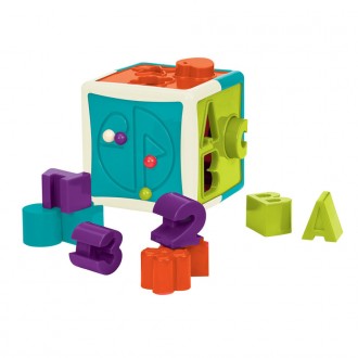 Дитяча розвиваюча іграшка-сортер - РОЗУМНИЙ КУБ (12 форм), рекомендована для діт. . фото 2