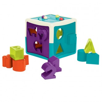Дитяча розвиваюча іграшка-сортер - РОЗУМНИЙ КУБ (12 форм), рекомендована для діт. . фото 9