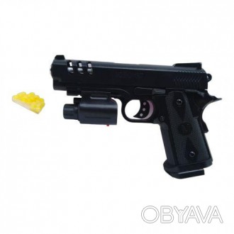 Пластиковий дитячий пістолет, який стріляє кульками стандартного розміру 6 мм (є. . фото 1