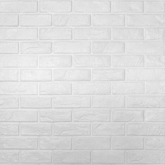 Самоклеюча 3D панель культурний камінь білий 700х800х8мм (196)
Декоративна панел. . фото 2