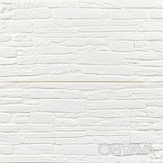 Самоклеюча 3D панель культурний камінь білий 700х600х8мм (191)
Декоративна панел. . фото 1