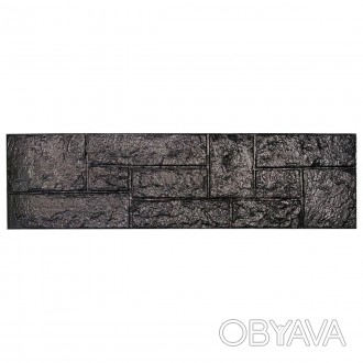 Самоклеюча 3D панель камінь чорний 1115х300х11мм (197)
Декоративні 3D панелі на . . фото 1