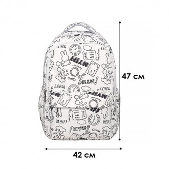 Рюкзак Lesko 601928 White подростковый
Стильный школьный рюкзак – идеальный спут. . фото 9