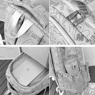 Рюкзак Lesko 601928 White подростковый
Стильный школьный рюкзак – идеальный спут. . фото 5