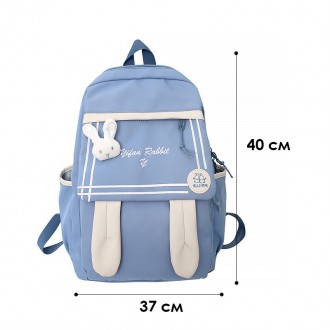 Рюкзак Lesko 21727 Зайка Blue подростковый
Стильный школьный рюкзак – идеальный . . фото 8