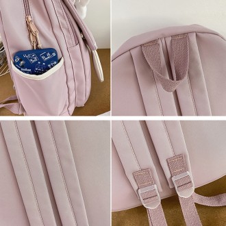 Рюкзак Lesko 21727 зайка розовый подростковый
Стильный школьный рюкзак – идеальн. . фото 5