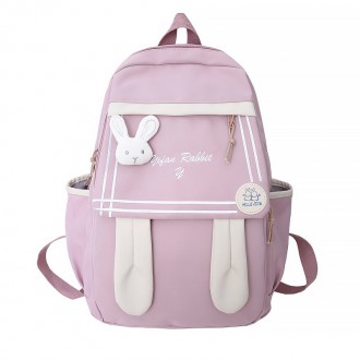 Рюкзак Lesko 21727 зайка розовый подростковый
Стильный школьный рюкзак – идеальн. . фото 2
