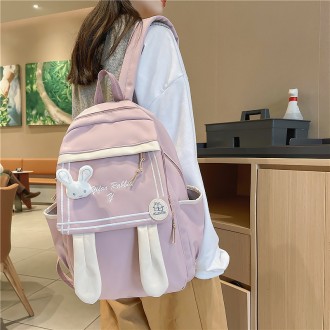 Рюкзак Lesko 21727 зайка розовый подростковый
Стильный школьный рюкзак – идеальн. . фото 8