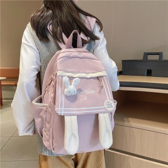 Рюкзак Lesko 21727 зайка розовый подростковый
Стильный школьный рюкзак – идеальн. . фото 10