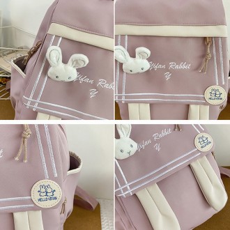 Рюкзак Lesko 21727 зайка розовый подростковый
Стильный школьный рюкзак – идеальн. . фото 9