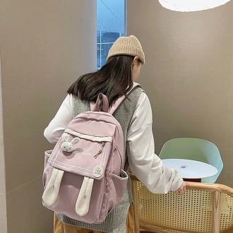 Рюкзак Lesko 21727 зайка розовый подростковый
Стильный школьный рюкзак – идеальн. . фото 7