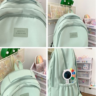 Рюкзак Lesko 633227 Green с брелком подростковый
Стильный школьный рюкзак – идеа. . фото 8