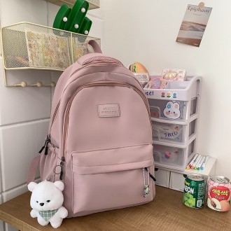 Рюкзак Lesko 633227 Pink с брелком подростковый
Стильный школьный рюкзак – идеал. . фото 8