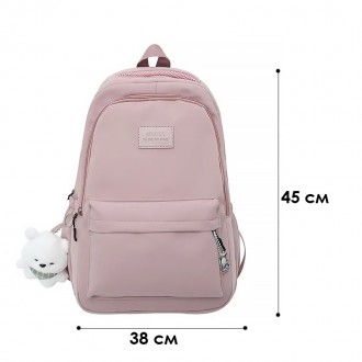 Рюкзак Lesko 633227 Pink с брелком подростковый
Стильный школьный рюкзак – идеал. . фото 9