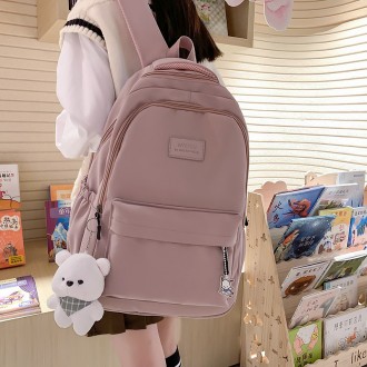 Рюкзак Lesko 633227 Pink с брелком подростковый
Стильный школьный рюкзак – идеал. . фото 5