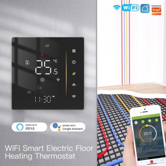 Терморегулятор Tuya Smart Life BHT-006 GB Wifi для электронного теплого пола. Ковель. фото 1 Терморегулятор Tuya Smart Life BHT-006 GB Wifi для электронного теплого пола. Ковель. фото 1