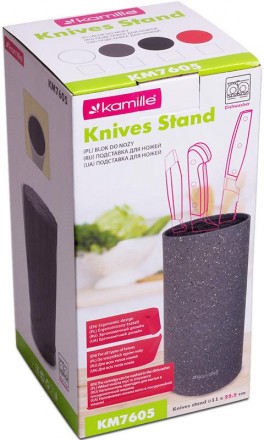 Колода для ножів Kamille Brash Stand з безпечного пластика. Відмінний варіант дл. . фото 6