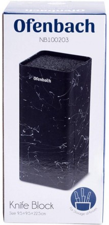 Підставка-колода OFENBACH Black Marble надійно і безпечно збереже леза Ваших кух. . фото 7