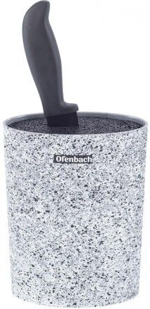 Підставка-колода OFENBACH Black Marble надійно і безпечно збереже леза Ваших кух. . фото 2