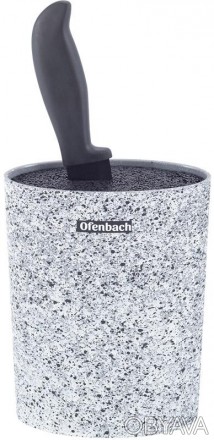 Підставка-колода OFENBACH Black Marble надійно і безпечно збереже леза Ваших кух. . фото 1