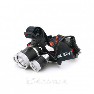 Налобний ліхтар Boruit RJ 3000 має 3 світлодіоди: 1х Cree XM-L T6 і 2х Cree Q5.
. . фото 2