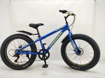 Горный велосипед 24 дюйма фэтбайк HAMMER-JUPITER FET-BIKE синий
 
Характеристики. . фото 2