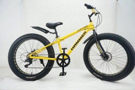 Спортивный алюминиевый велосипед фэтбайк внедорожник Hammer-JUPITER 26" Fat Bike. . фото 2