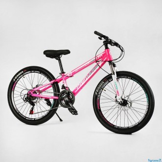 Спортивный велосипед подростковый для девочки Corso «Primary» 24" дюйма PRM-2437. . фото 3
