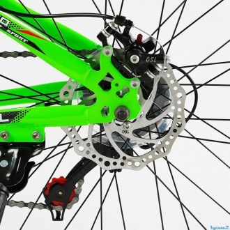 Велосипед горный спортивный «Global» 26" дюймов GL-26639 рама 13", 21 скорость
 . . фото 7