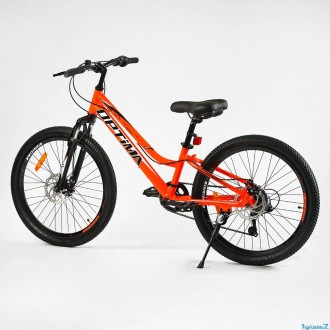Спортивный велосипед подростковый Corso «Optima» 24" дюйма TM-24215 алюминиевый . . фото 4