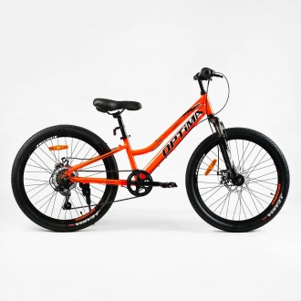 Спортивный велосипед подростковый Corso «Optima» 24" дюйма TM-24215 алюминиевый . . фото 3