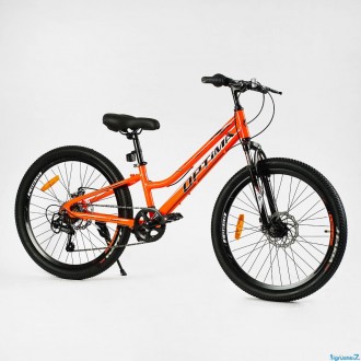 Спортивный велосипед подростковый Corso «Optima» 24" дюйма TM-24215 алюминиевый . . фото 2
