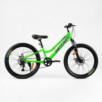 Спортивный велосипед подростковый Corso «Optima» 24" дюйма TM-24326 алюминиевый . . фото 2