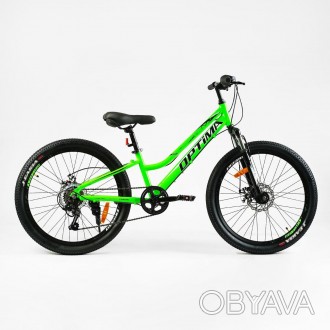 Спортивный велосипед подростковый Corso «Optima» 24" дюйма TM-24326 алюминиевый . . фото 1