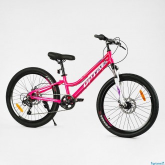 Спортивный велосипед подростковый Corso «Optima» 24" дюйма TM-24501 алюминиевый . . фото 2