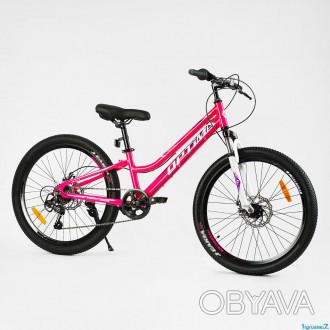 Спортивный велосипед подростковый Corso «Optima» 24" дюйма TM-24501 алюминиевый . . фото 1