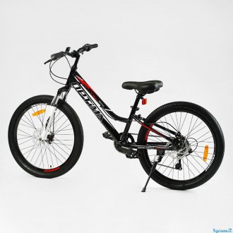 Спортивный велосипед подростковый Corso «Optima» 24" дюйма TM-24100 алюминиевый . . фото 3
